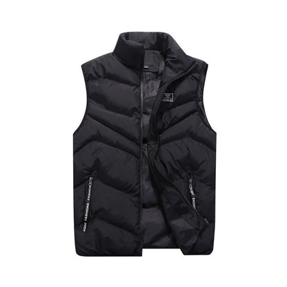 Men's Zip-Up Vest with Vertical Seams 0