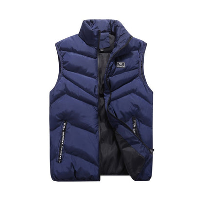 Men's Zip-Up Vest with Vertical Seams 1