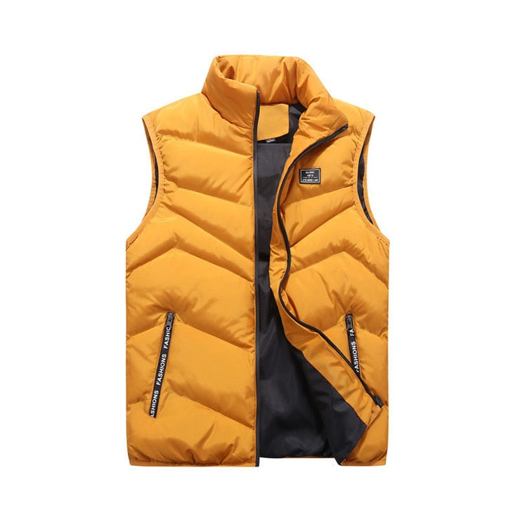 Men's Zip-Up Vest with Vertical Seams 2