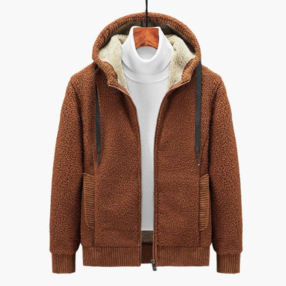 Men's Zippered Hoodie with Lined Hood for Comfort and Style 1