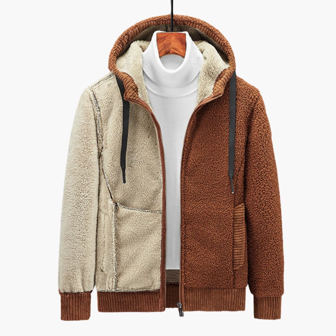 Men's Zippered Hoodie with Lined Hood for Comfort and Style 2