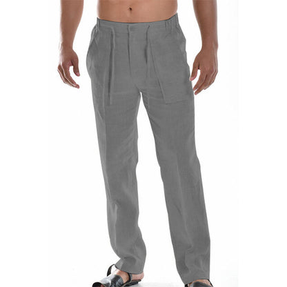 Variant image for Pantalon Lin Homme Décontracté 100% Lin Respirant-6