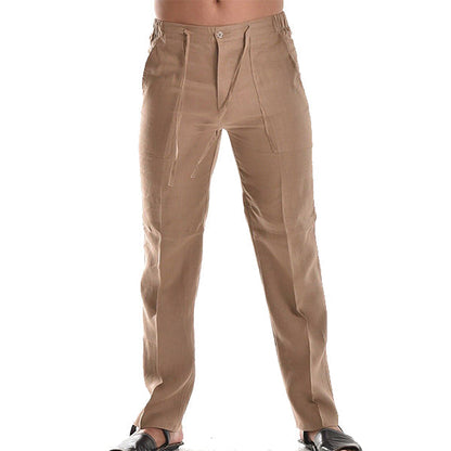 Pantalon Lin Homme Décontracté 100% Lin Respirant-5