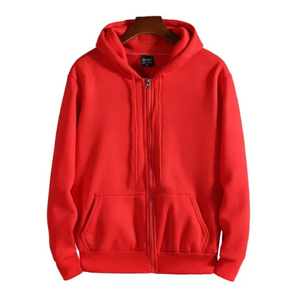 Unisex Fleece-Lined Zip-Up Hoodie 0