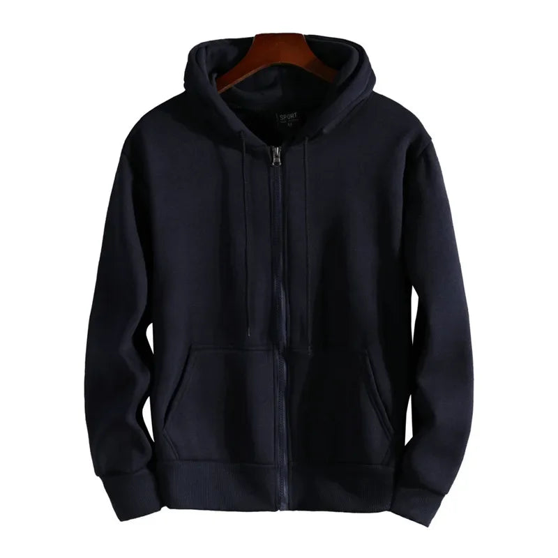 Unisex Fleece-Lined Zip-Up Hoodie 1
