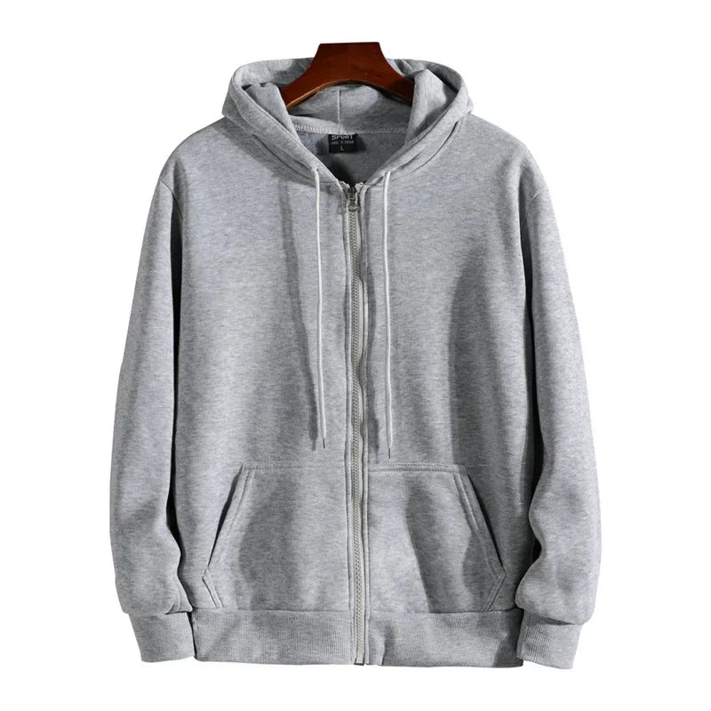 Unisex Fleece-Lined Zip-Up Hoodie 2