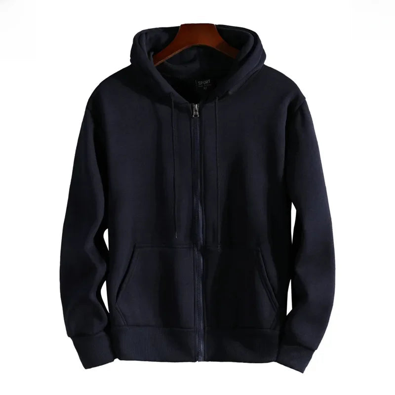 Unisex Fleece-Lined Zip-Up Hoodie 4