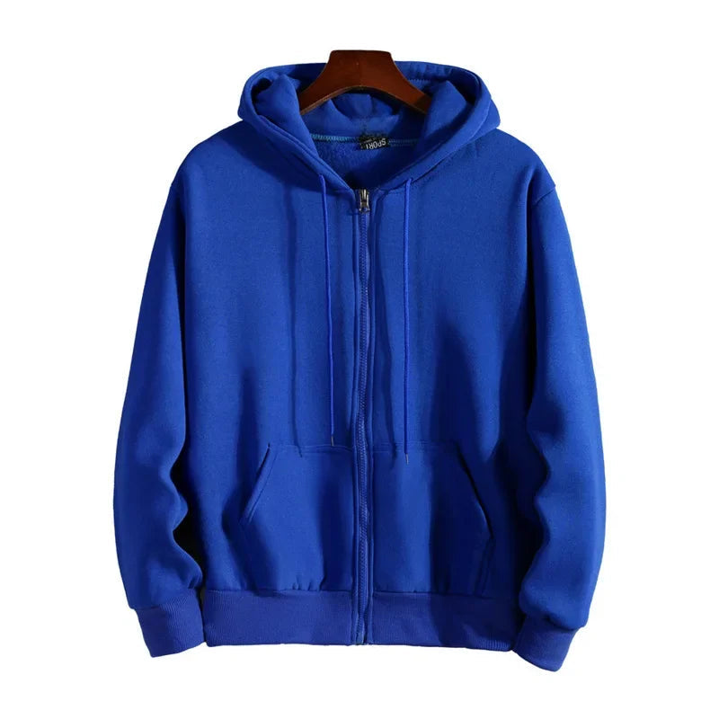 Unisex Fleece-Lined Zip-Up Hoodie 9