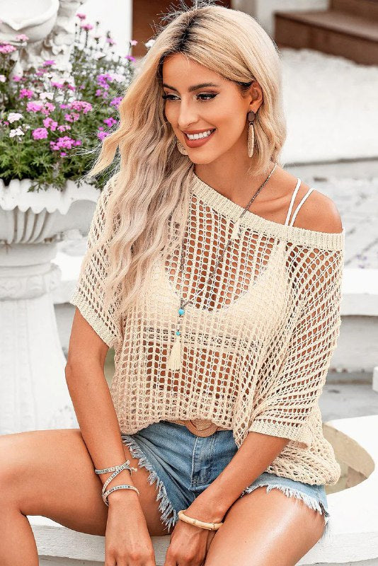Women's Beach Cover Up Dress - Stylish Knit Swimwear Kaftan 2