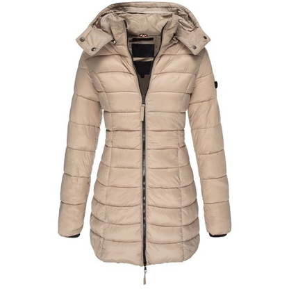 Women's Black Puffer Jacket - Warm Winter Coat