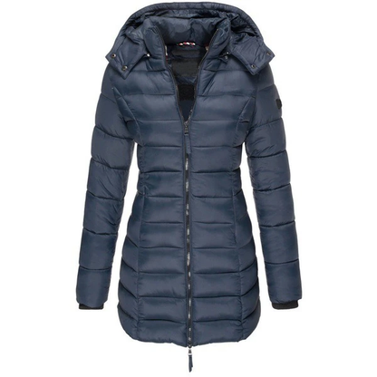 Women's Black Puffer Jacket - Warm Winter Coat