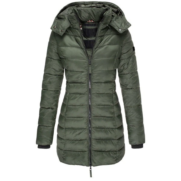 Women's Black Puffer Jacket - Warm Winter Coat