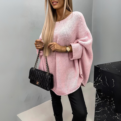 Women's Cable Knit Sweater with Round Neck 3