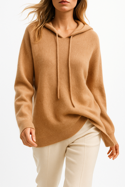 Women's Cashmere-Blend Relaxed Hoodie 5