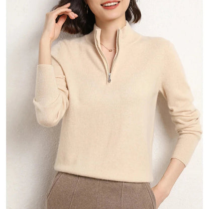 Women's Cashmere Half-Zip Pullover 5