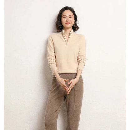 Women's Cashmere Half-Zip Pullover 7