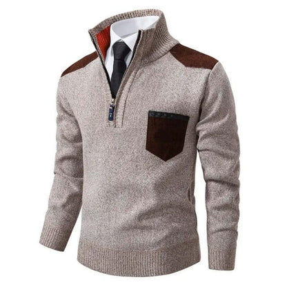 Women's Cashmere Pullover Sweater with Collar and Pocket 0