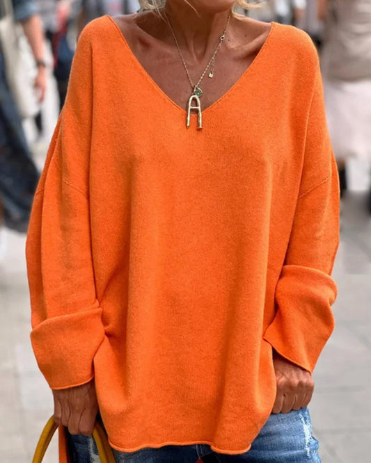 Women's Casual V-Neck Long Sleeve Top 0