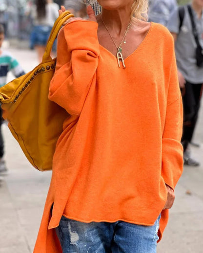 Women's Casual V-Neck Long Sleeve Top 2