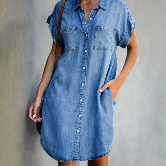 Women's Denim Shirt Dress 0