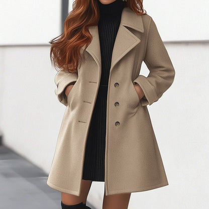 Women's Elegant Lapel Coat 0