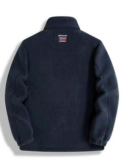 Women's Fleece Jacket with High Collar for Outdoor Activities 3