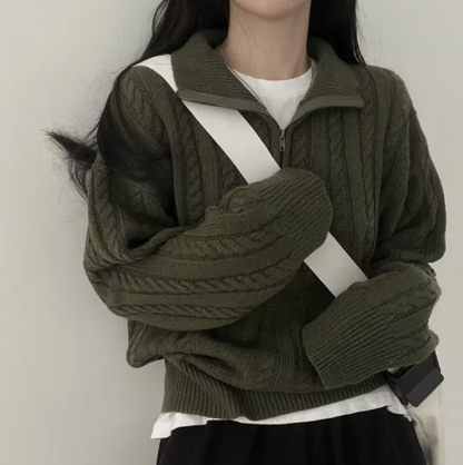 Women's Half Zip Pullover Sweater 0