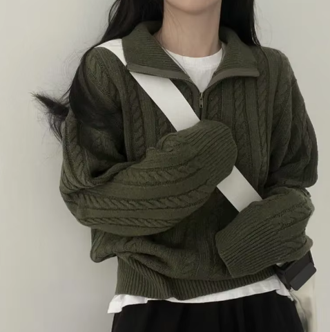 Women's Half Zip Pullover Sweater 0