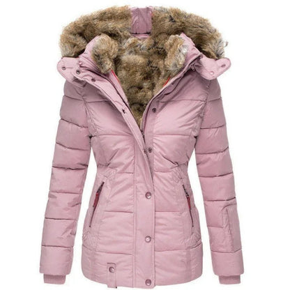 Women's Hooded Faux Fur Winter Coat 4
