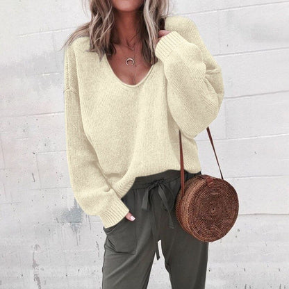 Women's Knit V-Neck Sweater