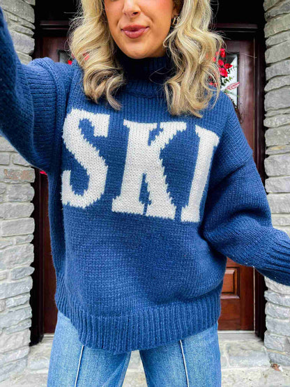 Women's Knitted Turtleneck Sweater 4
