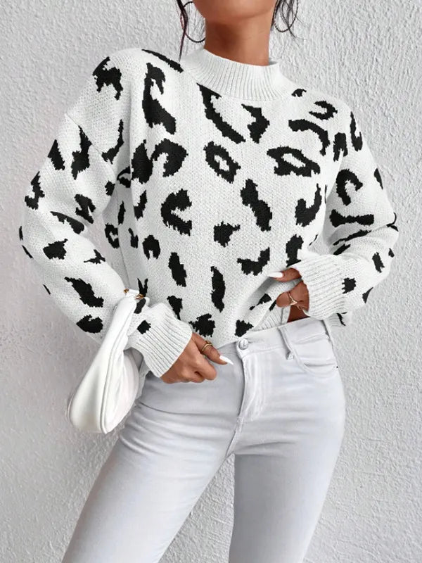 Women's Leopard Print Sweater 0