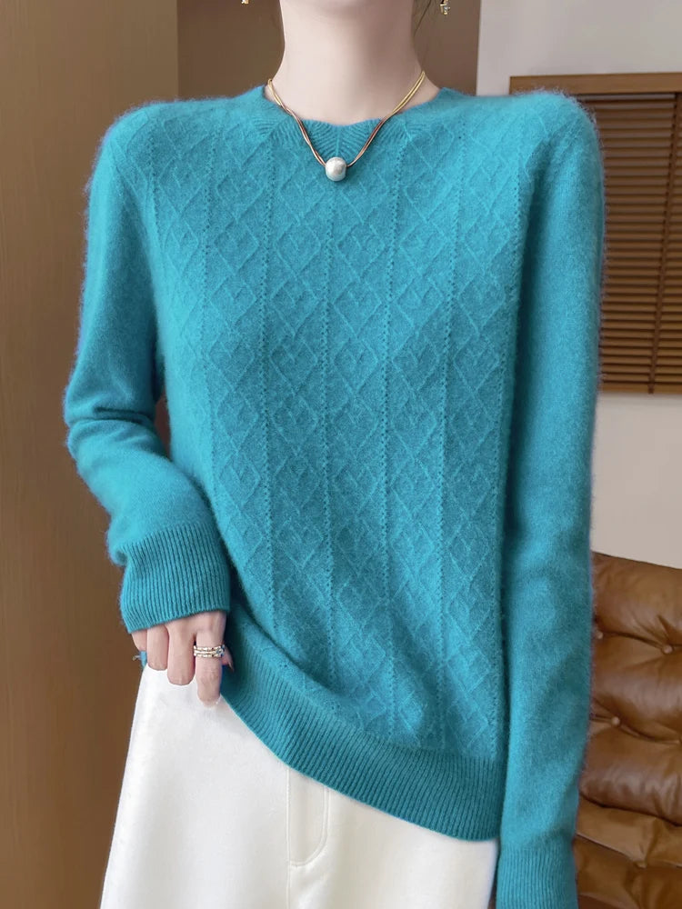 Women's Merino Wool Long Sleeve Sweater 3
