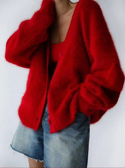 Women's Oversized Faux Cashmere Cardigan 12