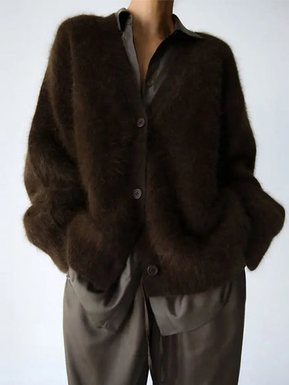 Women's Oversized Faux Cashmere Cardigan 7