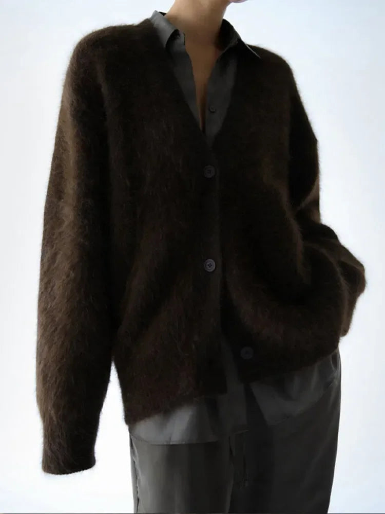 Women's Oversized Faux Cashmere Cardigan 8