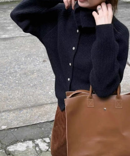 Women's Oversized Wool Roll Collar Sweater 4