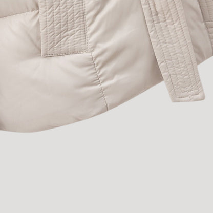 Women's Puffer Jacket with Hood and Belt for Winter Coats 6