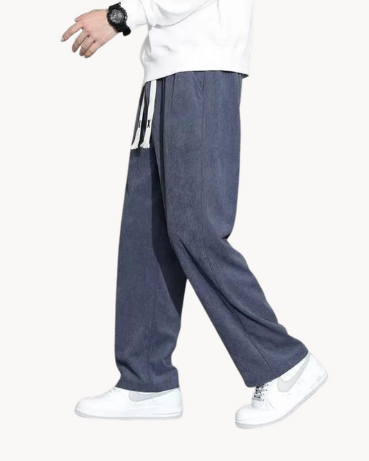 Women's Relaxed Corduroy Pants with Drawstring Waist 0