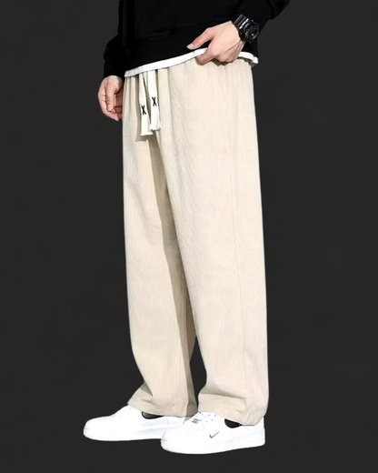 Women's Relaxed Corduroy Pants with Drawstring Waist 3