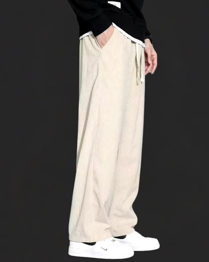 Women's Relaxed Corduroy Pants with Drawstring Waist 4
