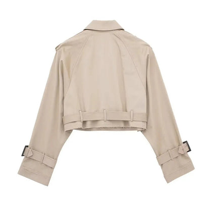 Women's Short Trench Coat - Stylish Transitional Outerwear