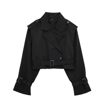 Women's Short Trench Coat - Stylish Transitional Outerwear