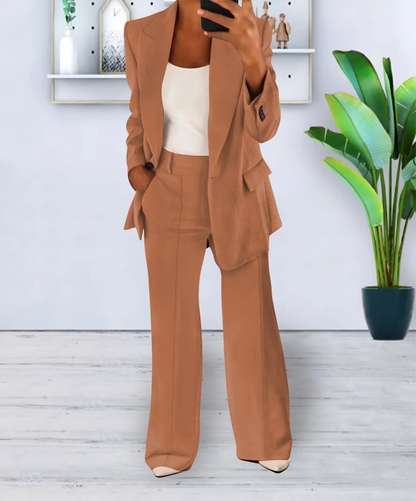 Women's Tailored Blazer and Wide-Leg Pants Set 5