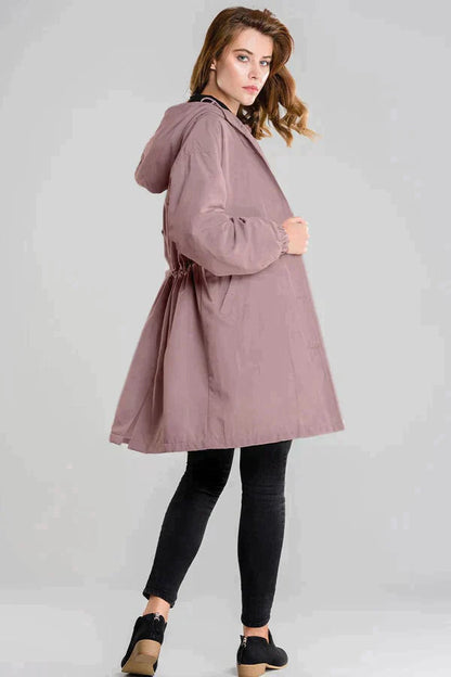 Women's Waterproof Jacket with Hood and Buttons 6