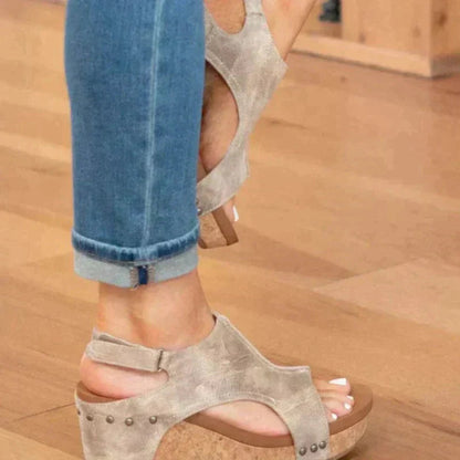 Women's Wedge Sandals with Open-Toe Design 2
