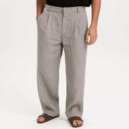 Women's Wide Leg Linen Trousers 0