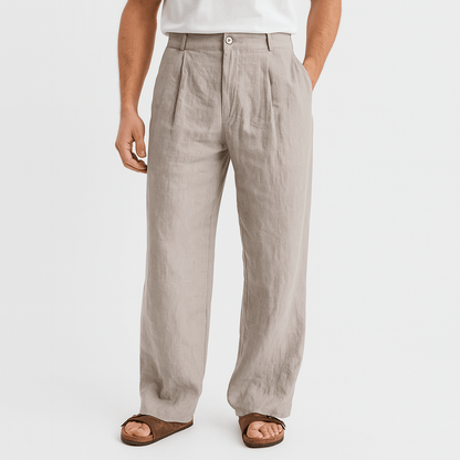 Women's Wide Leg Linen Trousers 3