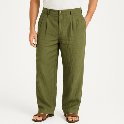 Women's Wide Leg Linen Trousers 5