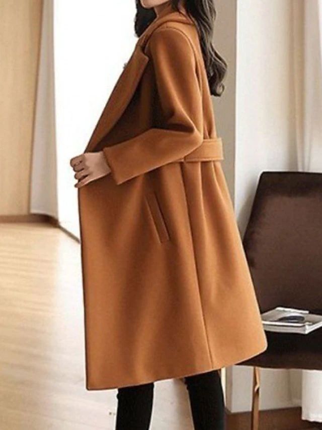 Women's Woolen Belted Winter Coat 3